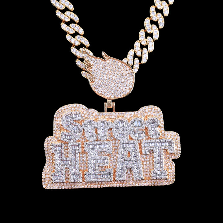 NEW | Street Heat Iced Out Diamond Pendant Necklace