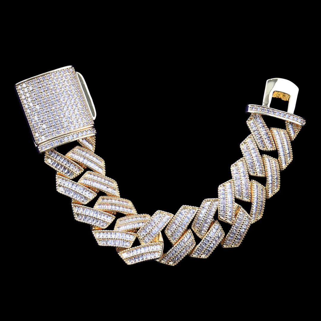 NEW | 20MM Sharp VVS Style Iced Out Diamond Bracelet