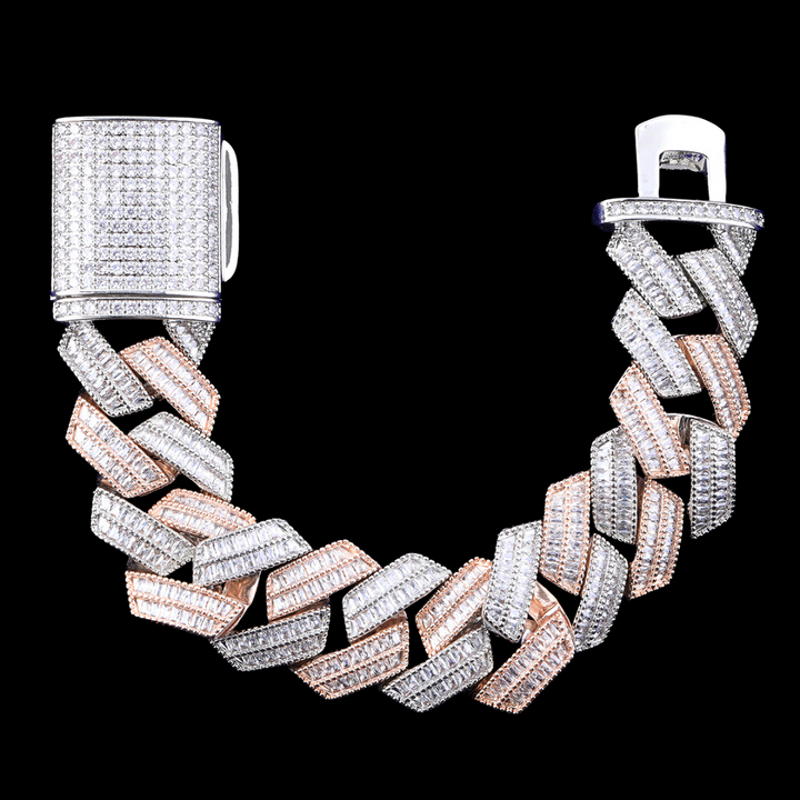 22MM Sharp VVS Style Iced Out Diamond Bracelet