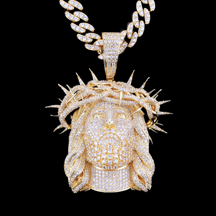 NEW | Jesus Christ Iced Out Diamond Pendant Necklace