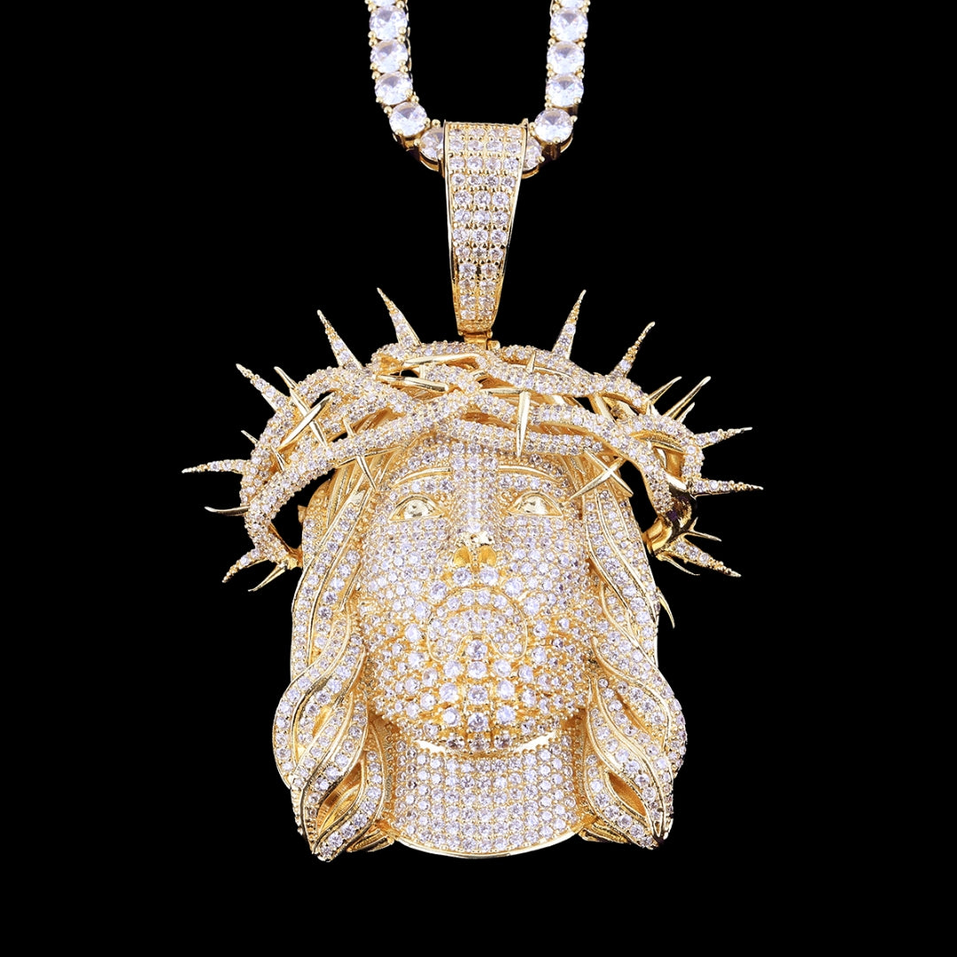 NEW | Jesus Christ Iced Out Diamond Pendant Necklace