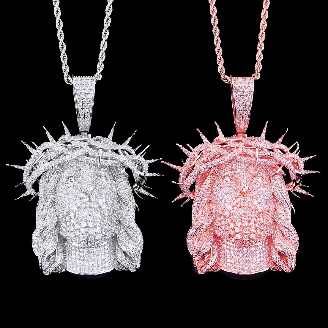 NEW | Jesus Christ Iced Out Diamond Pendant Necklace