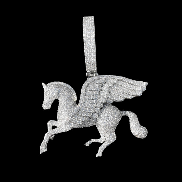 NEW |  Pegasus Iced Out Diamond Pendant Necklace