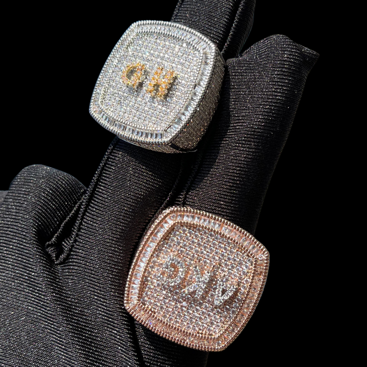 NEW |  Iced Out Custom Letters Diamond Ring