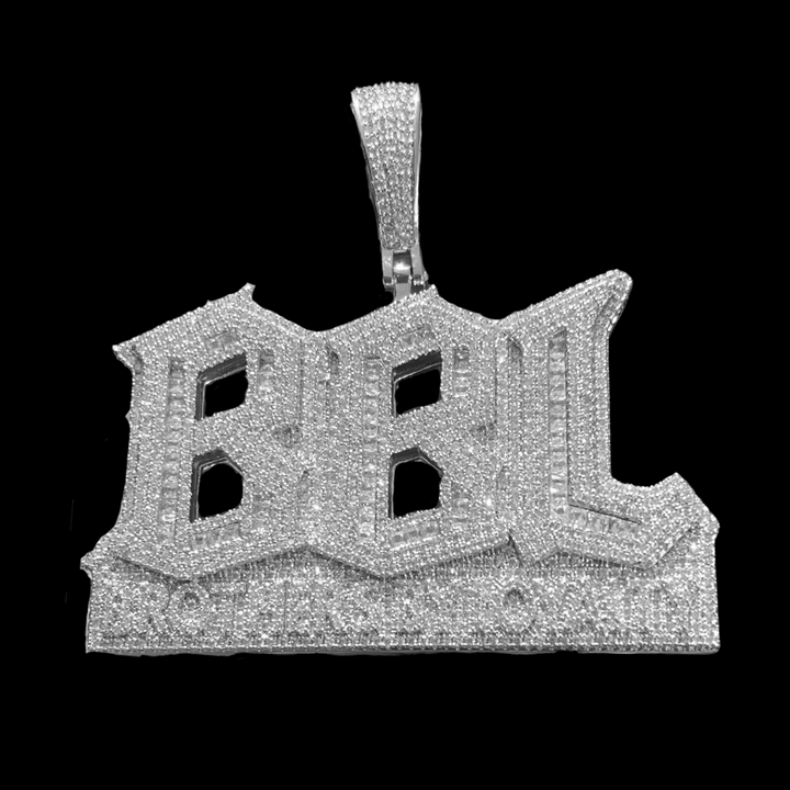 BBL Brothers By Loyalty Iced Out Diamond Pendant Necklace