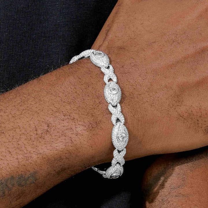 10MM Infinity Eye Cuban Link Iced Out Diamond Bracelet