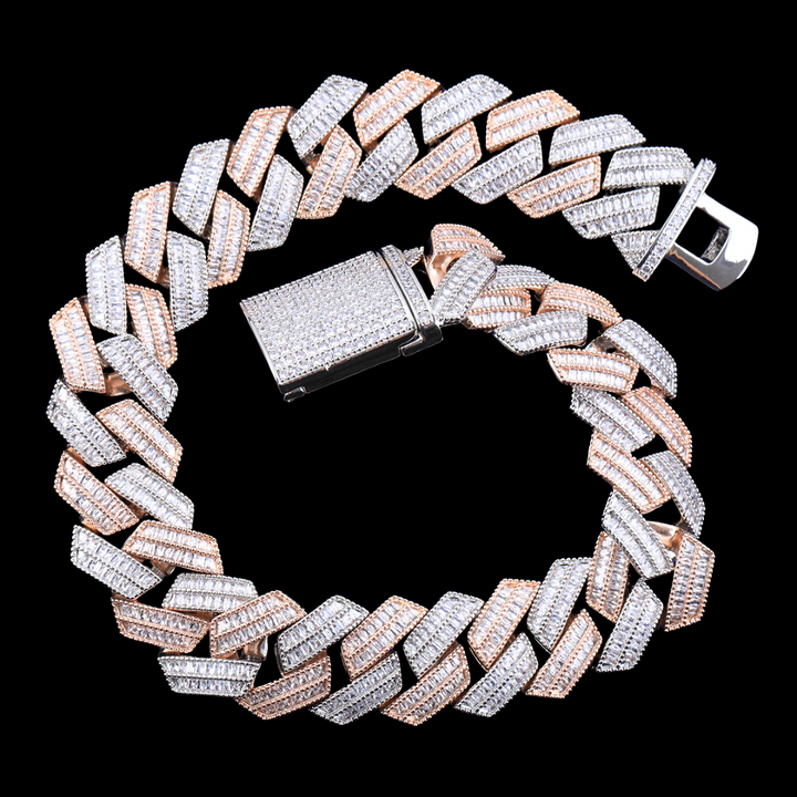 22MM Sharp VVS Style Iced Out Diamond Necklace Chain