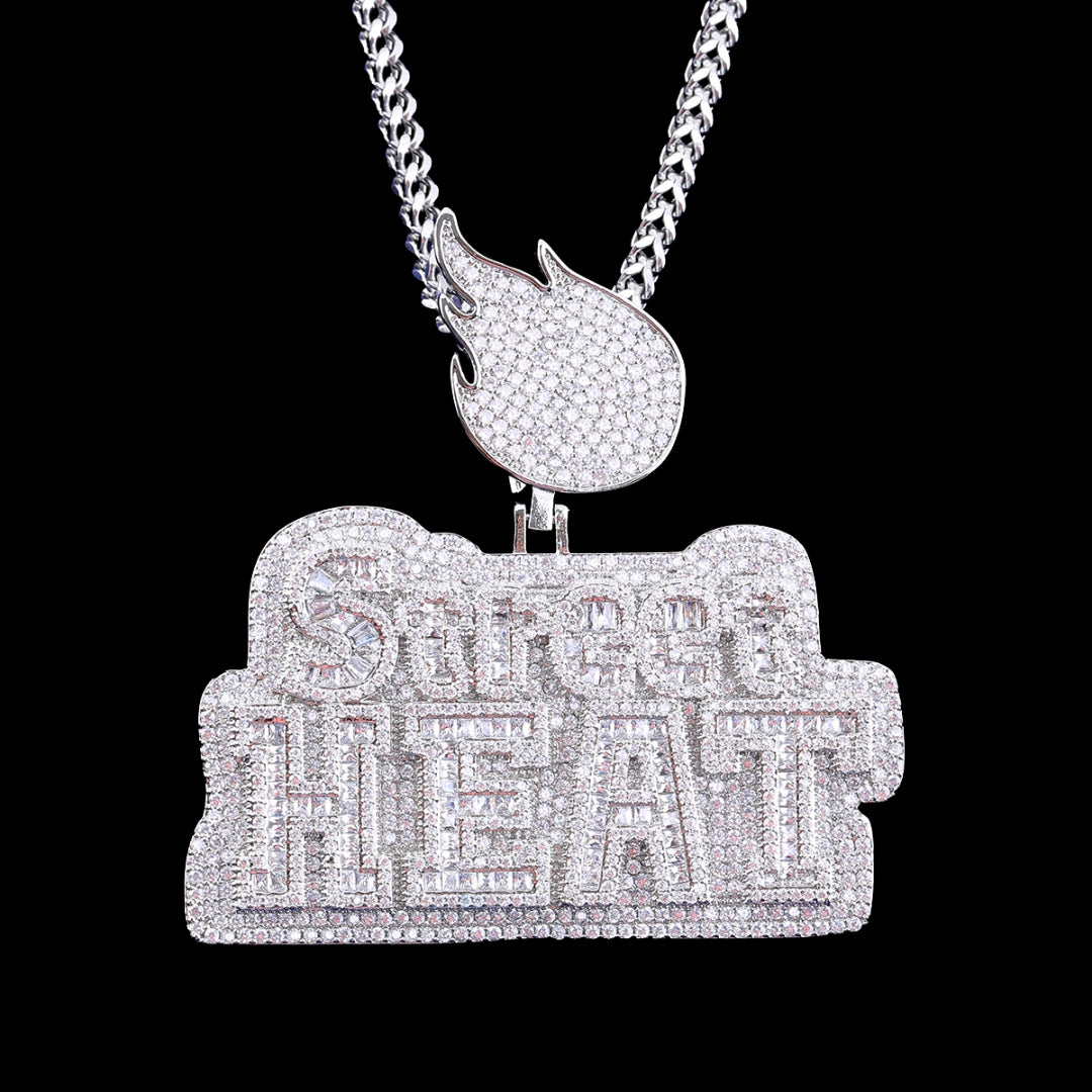 NEW | Street Heat Iced Out Diamond Pendant Necklace