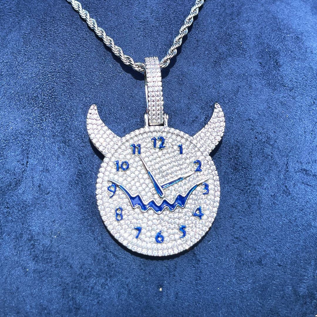 NEW | Demon Time Iced Out Diamond Pendant Necklace