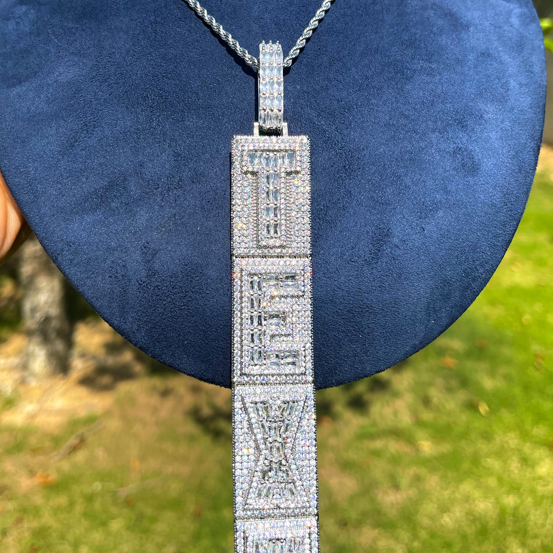 NEW | Stacked v2 Iced Out Personalized Custom Name Necklace Pendant