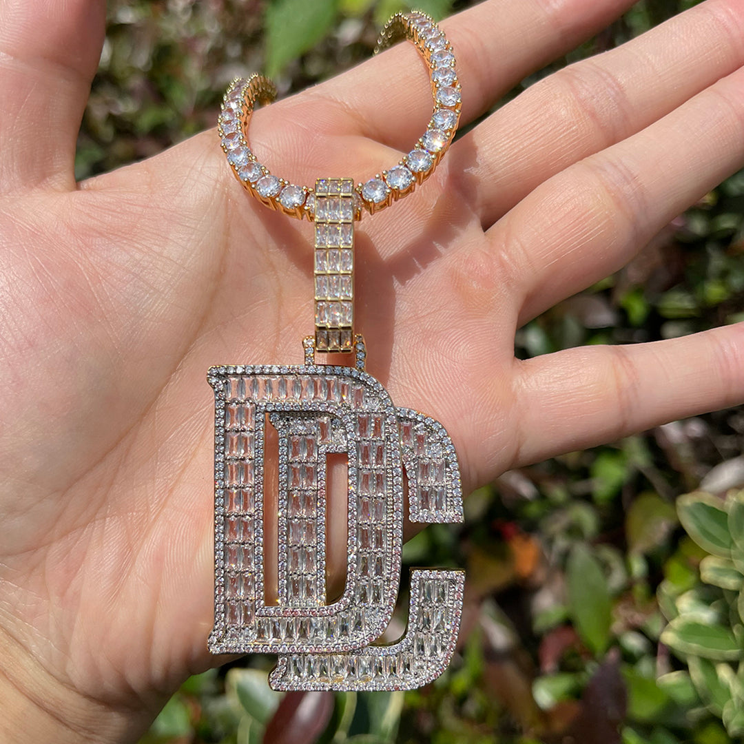 NEW | DC Dream Chaser Iced Out Diamond Pendant Necklace