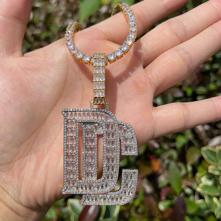 DC Dream Chaser Iced Out Diamond Pendant Necklace