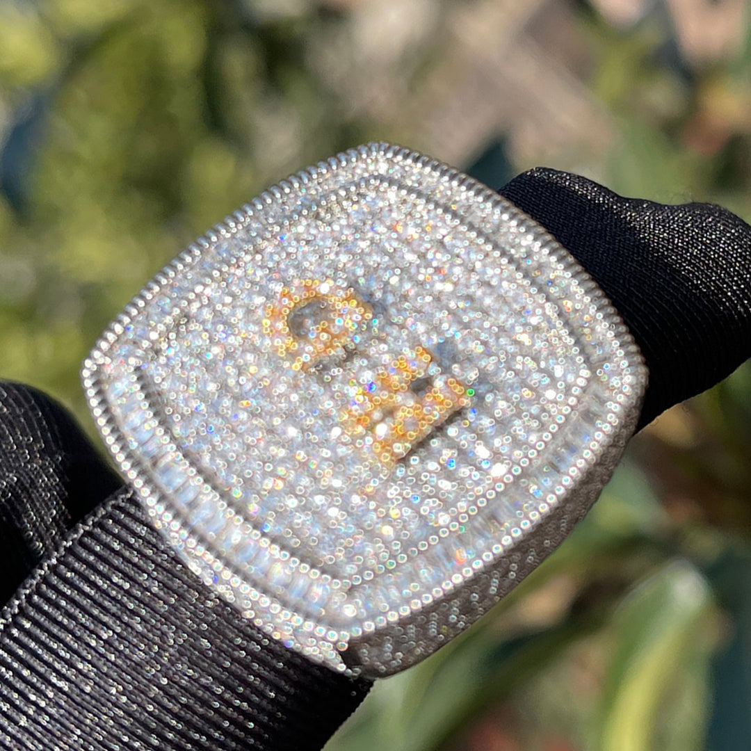 NEW |  Iced Out Custom Letters Diamond Ring