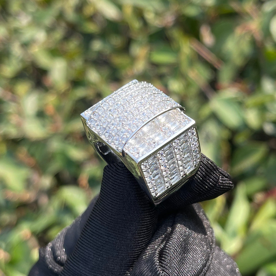 Diamond Bricks Iced Out Diamond Ring