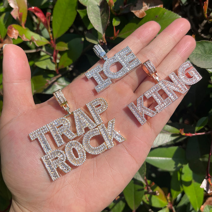 NEW | Minimal VVS Iced Out Personalized Custom Name Necklace Pendant