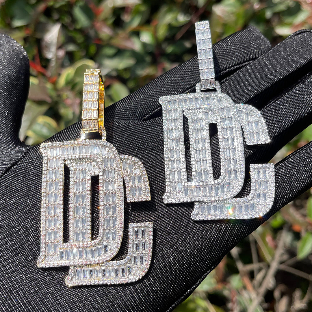 DC Dream Chaser Iced Out Diamond Pendant Necklace