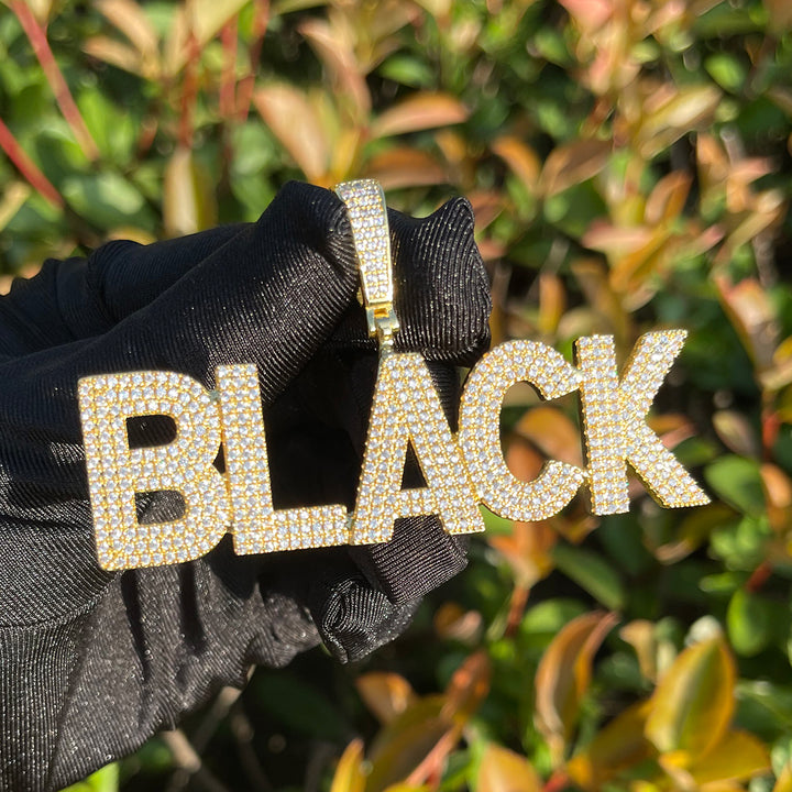 NEW | Pure Minimal Iced Out Personalized Custom Name Necklace Pendant