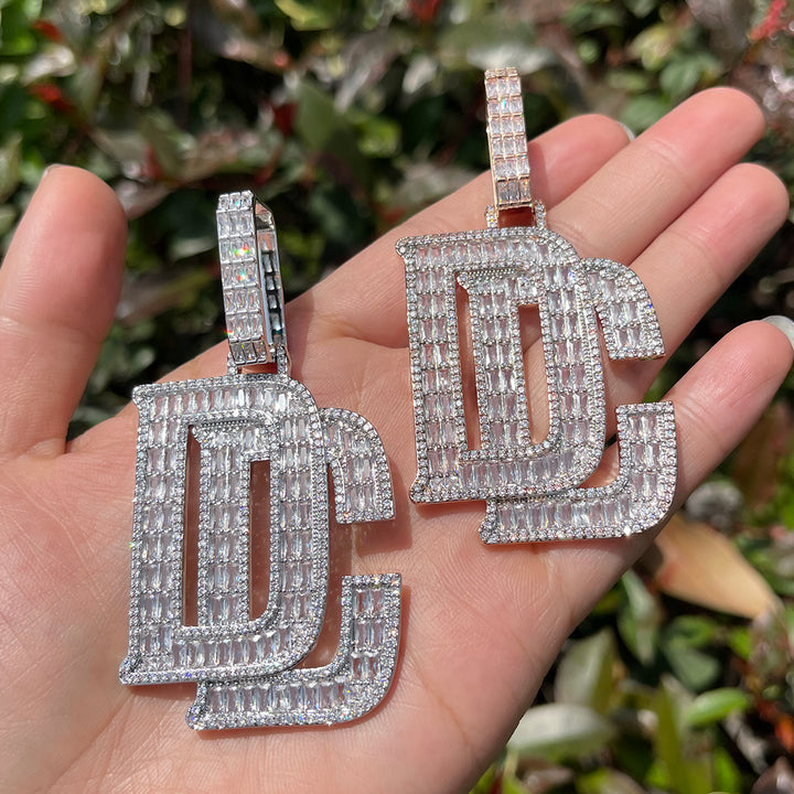 DC Dream Chaser Iced Out Diamond Pendant Necklace