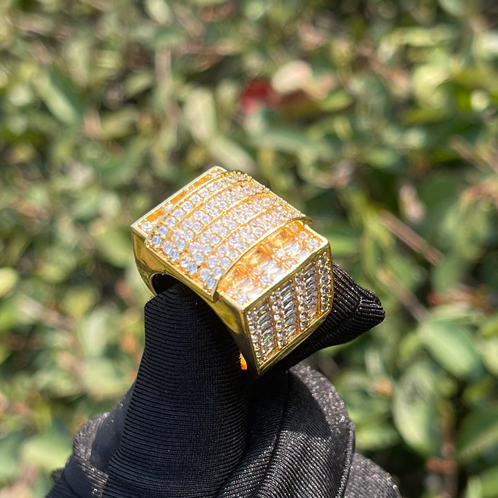 NEW | Diamond Bricks Iced Out Diamond Ring