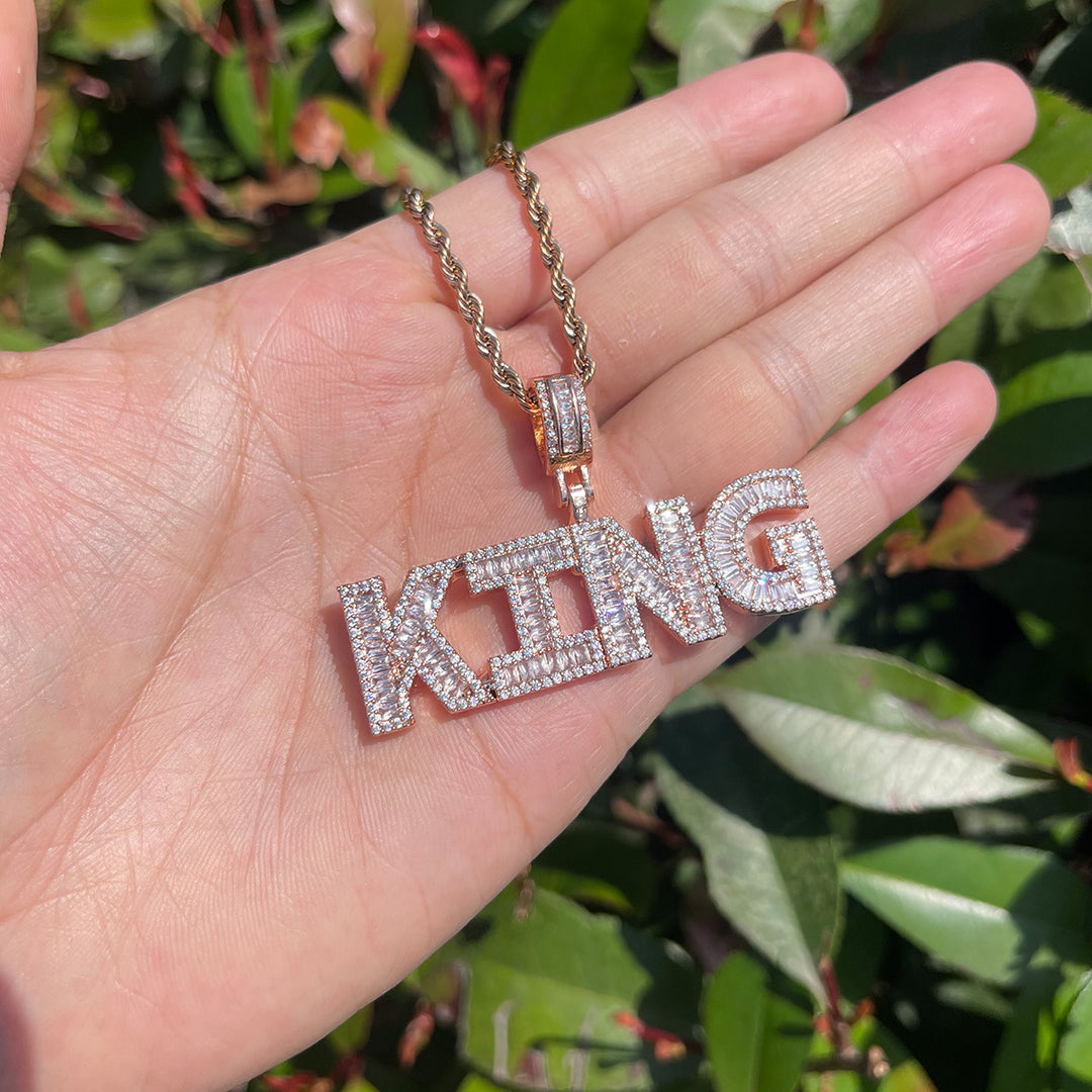 NEW | Minimal VVS Iced Out Personalized Custom Name Necklace Pendant