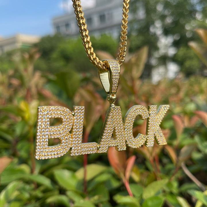 NEW | Pure Minimal Iced Out Personalized Custom Name Necklace Pendant