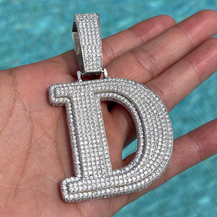 NEW | Diamond Clarity Initial Iced Out Custom Name Necklace Pendant