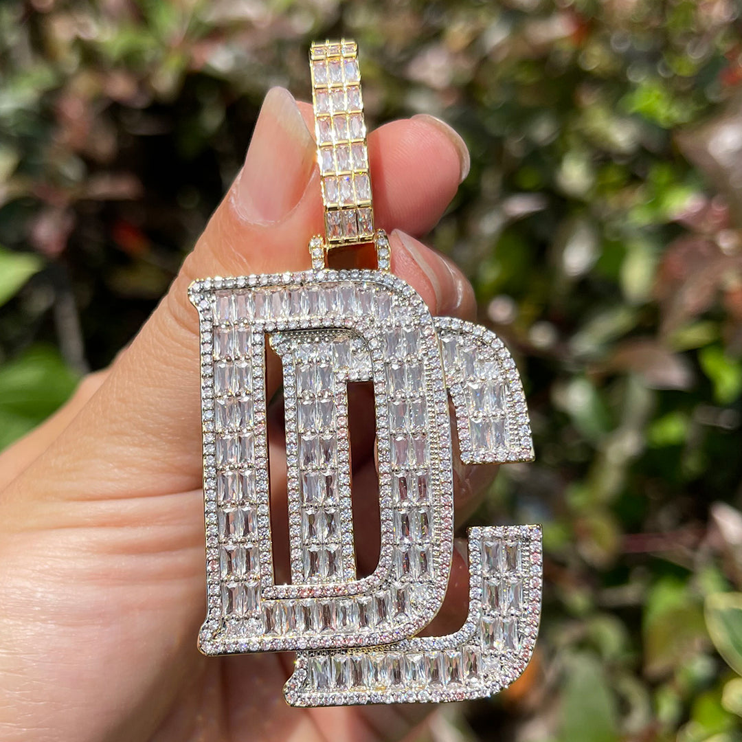 NEW | DC Dream Chaser Iced Out Diamond Pendant Necklace