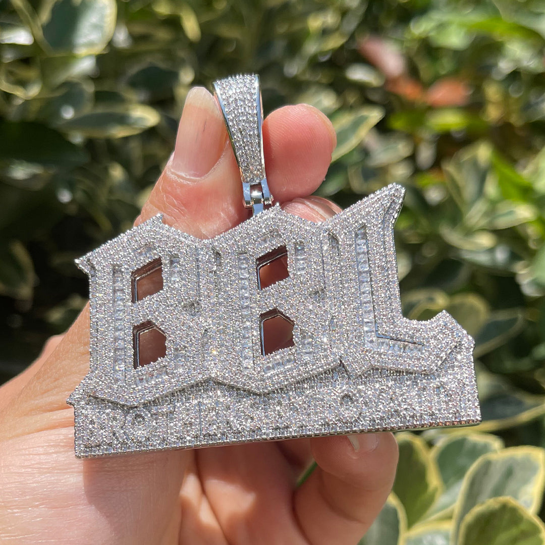 NEW | BBL Brothers By Loyalty Iced Out Diamond Pendant Necklace