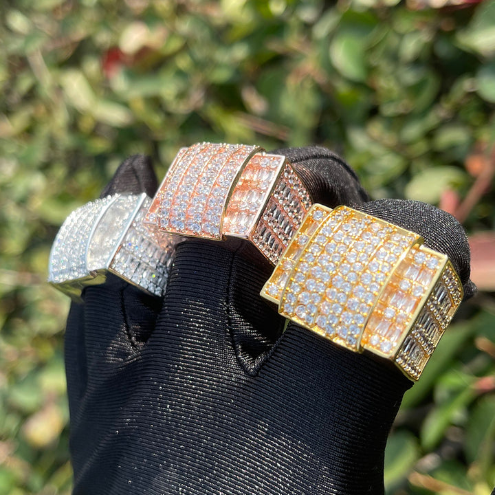 Diamond Bricks Iced Out Diamond Ring