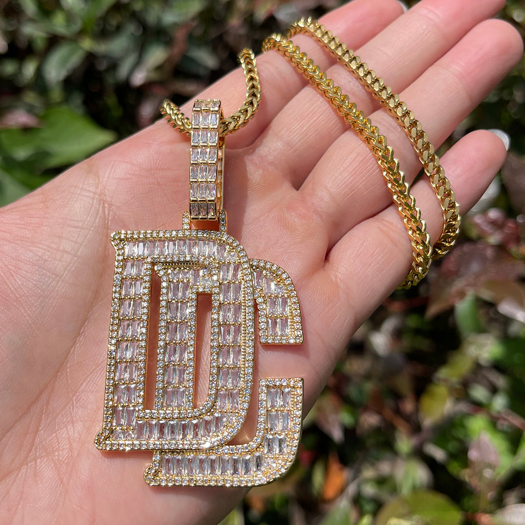 DC Dream Chaser Iced Out Diamond Pendant Necklace