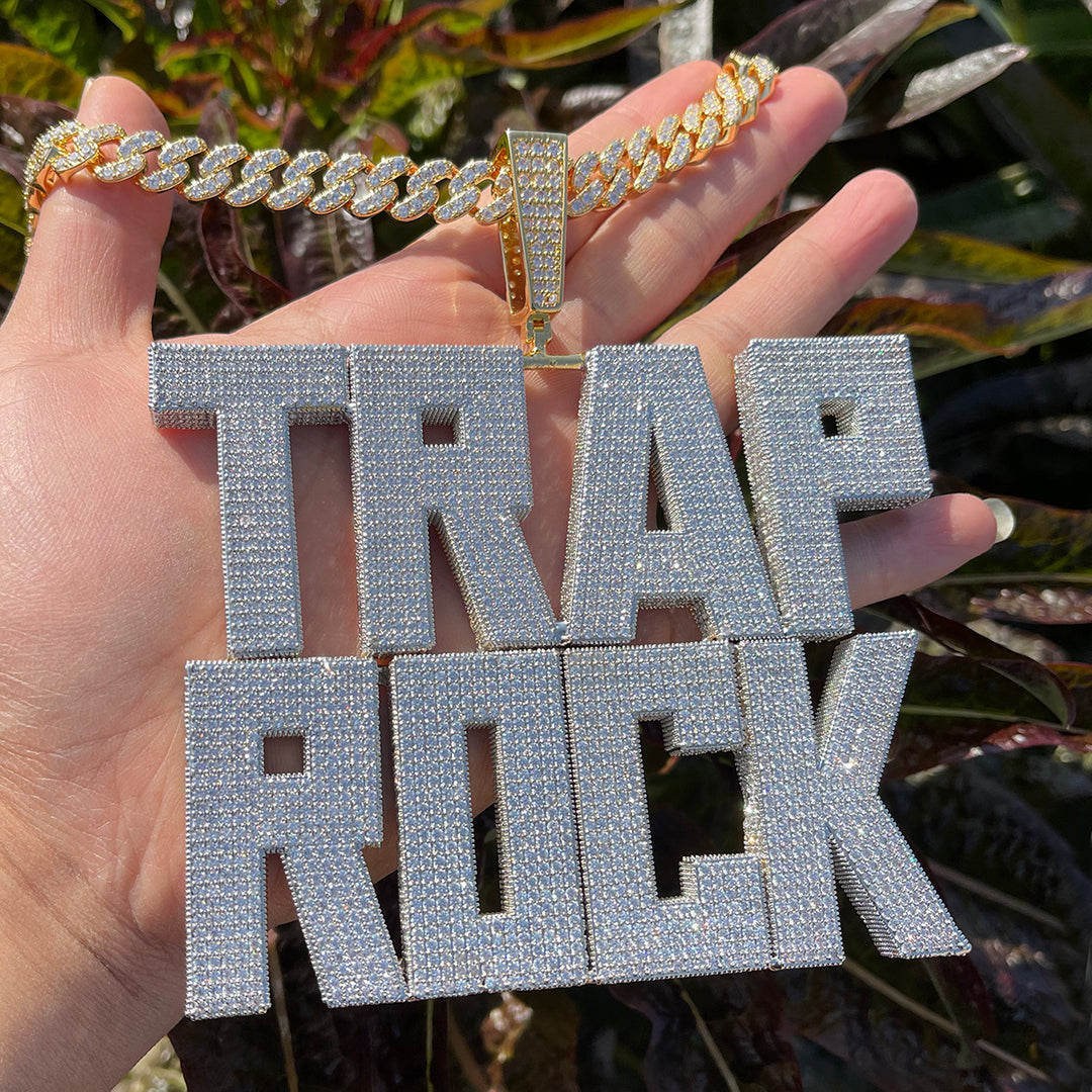 NEW | Solid Edition Iced Out Personalized Custom Name Necklace Pendant