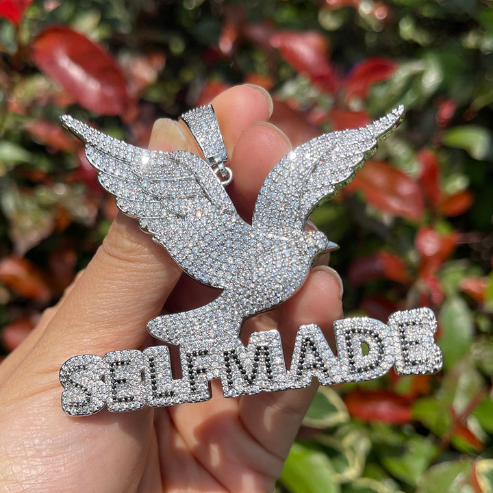 NEW | Self Made Dove Freedom Iced Out Diamond Pendant Necklace