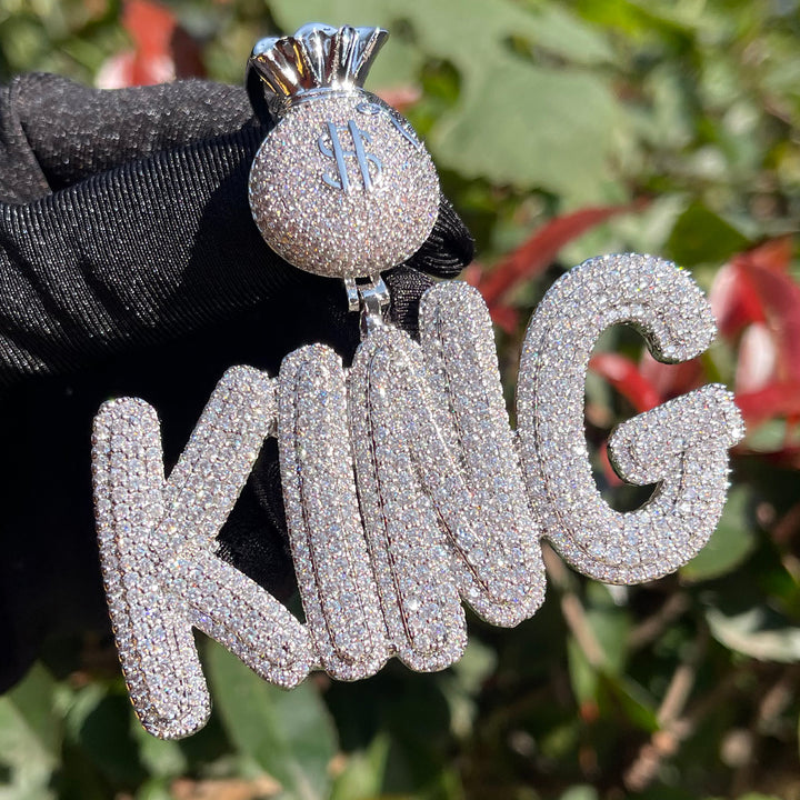 NEW | Bag Chaser Drip Iced Out Personalized Custom Name Necklace Pendant