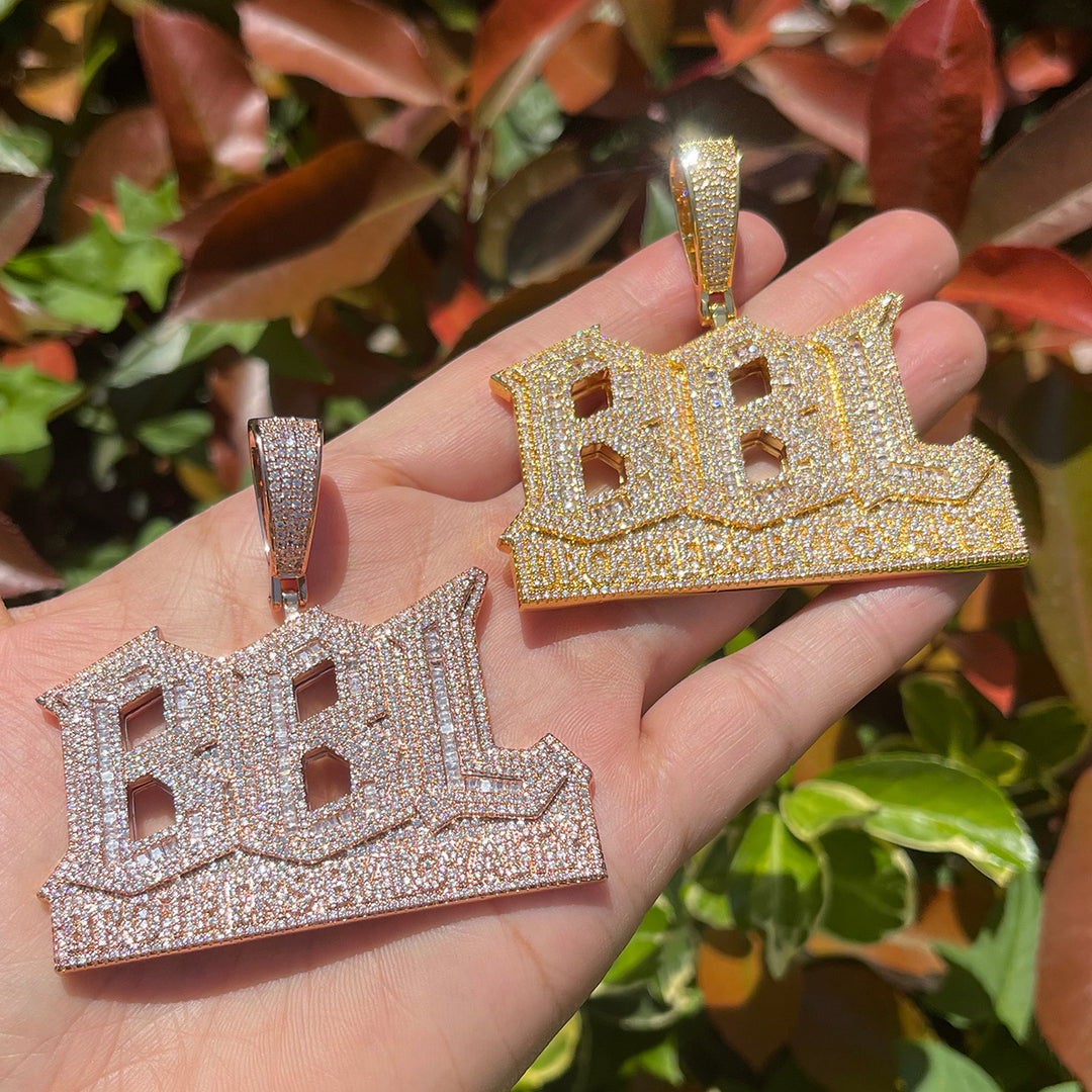 NEW | BBL Brothers By Loyalty Iced Out Diamond Pendant Necklace